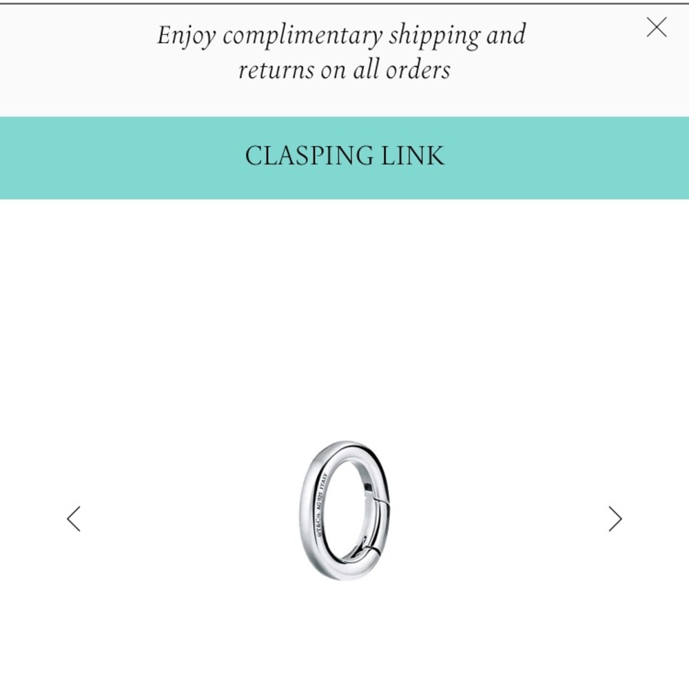 Authentic Sterling Sliver Tiffany Clasping Link